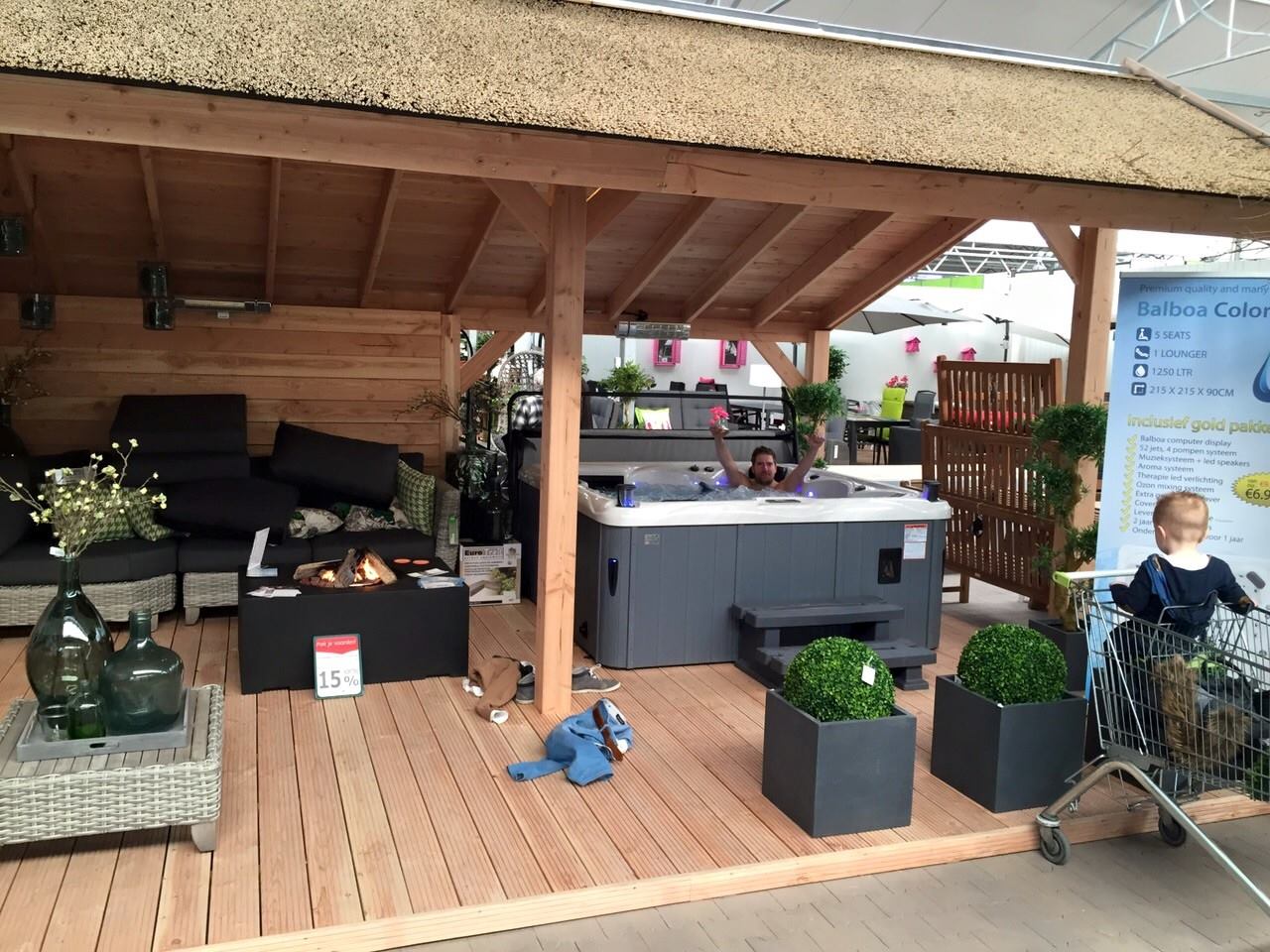 Luxe terrasoverkapping hout